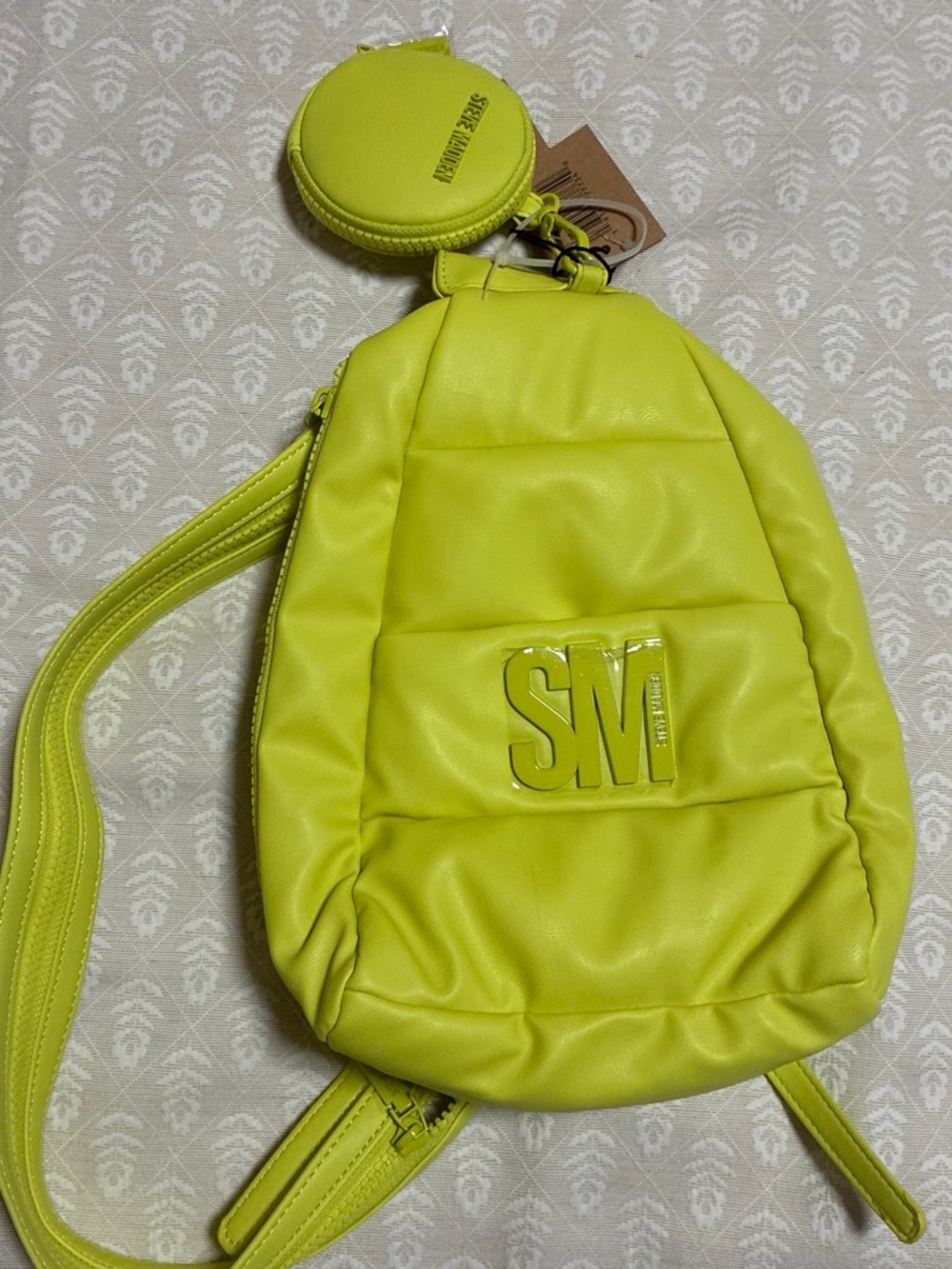 Monogram Neon Yellow Women’s Sling Bag with Coin Pouch